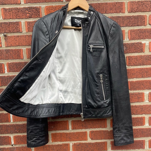 Dolce and Gabbana Lamb Leather Moto Jacket - Picture 2 of 16